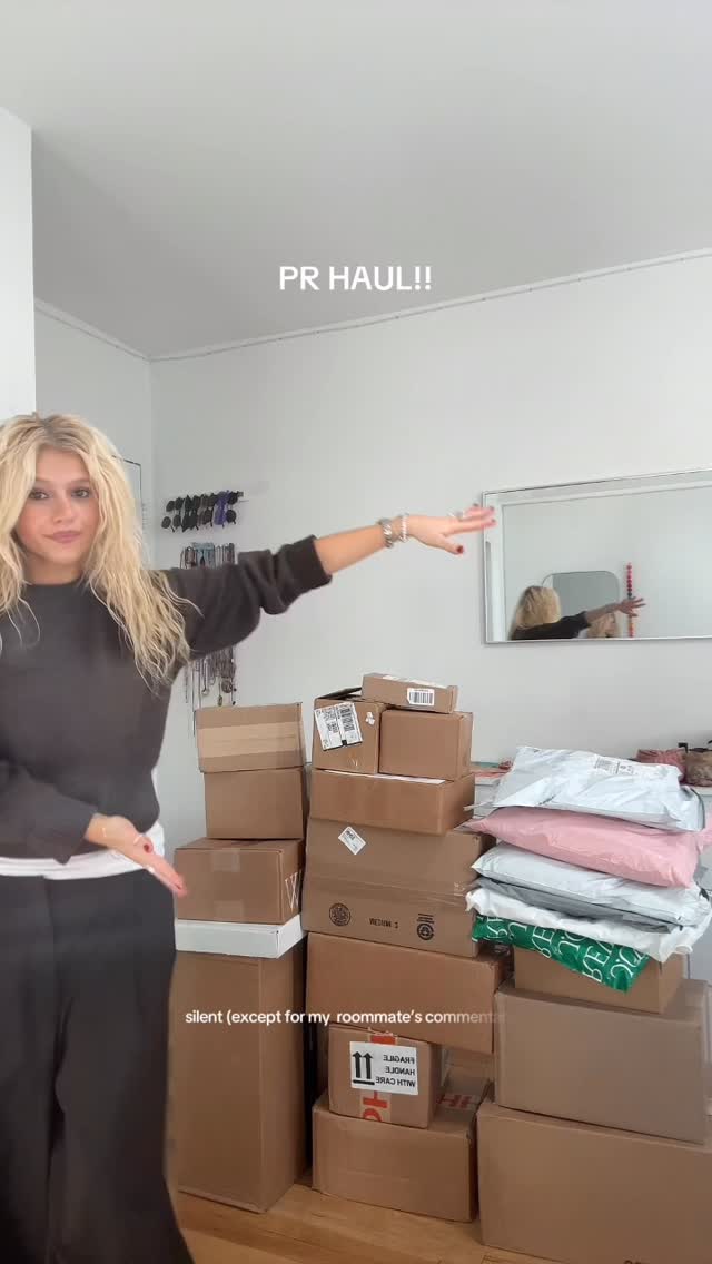 Instagram post by @alexandraballardd for Todd Snyder. Caption reads: Silent or talking PR unboxing? Comment LINKS for....
