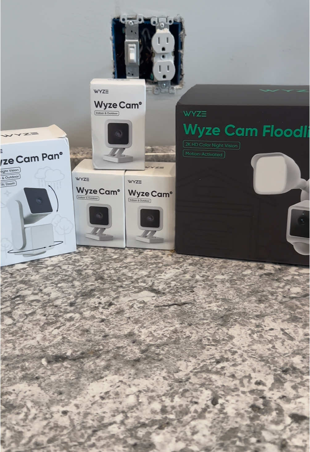 TikTok post by @thatchipperbunch for Wyze. Caption reads: We love our @Wyze cams!!! #highlyrecommend....