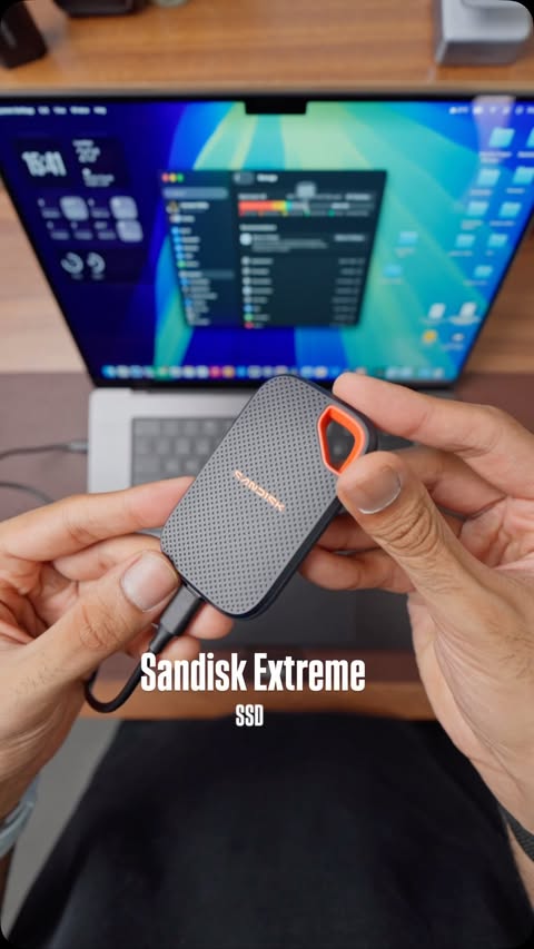 Instagram post by @usmaanunplugged for SanDisk. Caption reads: #ad @sandiskeurope is helping me organise my....