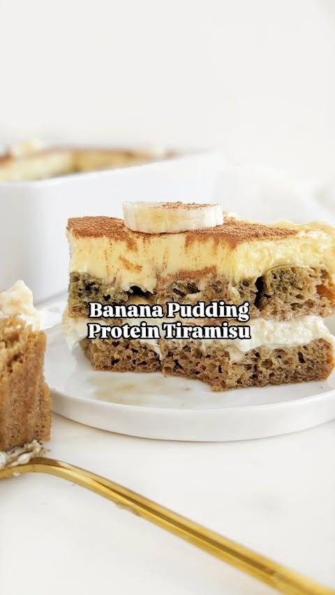 Instagram post by @hayls.kitchen for Crate and Barrel. Caption reads: Nothing better than a Banana Pudding Tiramisu with....