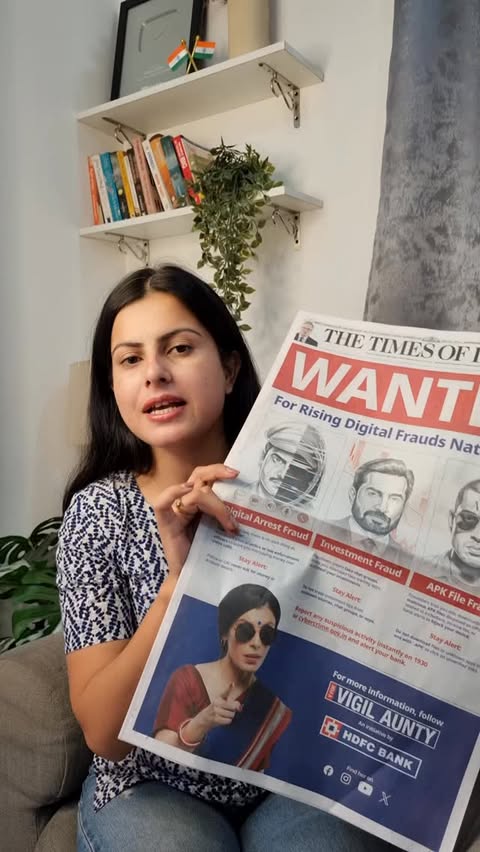 Instagram post by @diligentsscianofficial for HDFC Bank. Caption reads: Salute to Vigil Aunty and HDFC Bank for exposing....