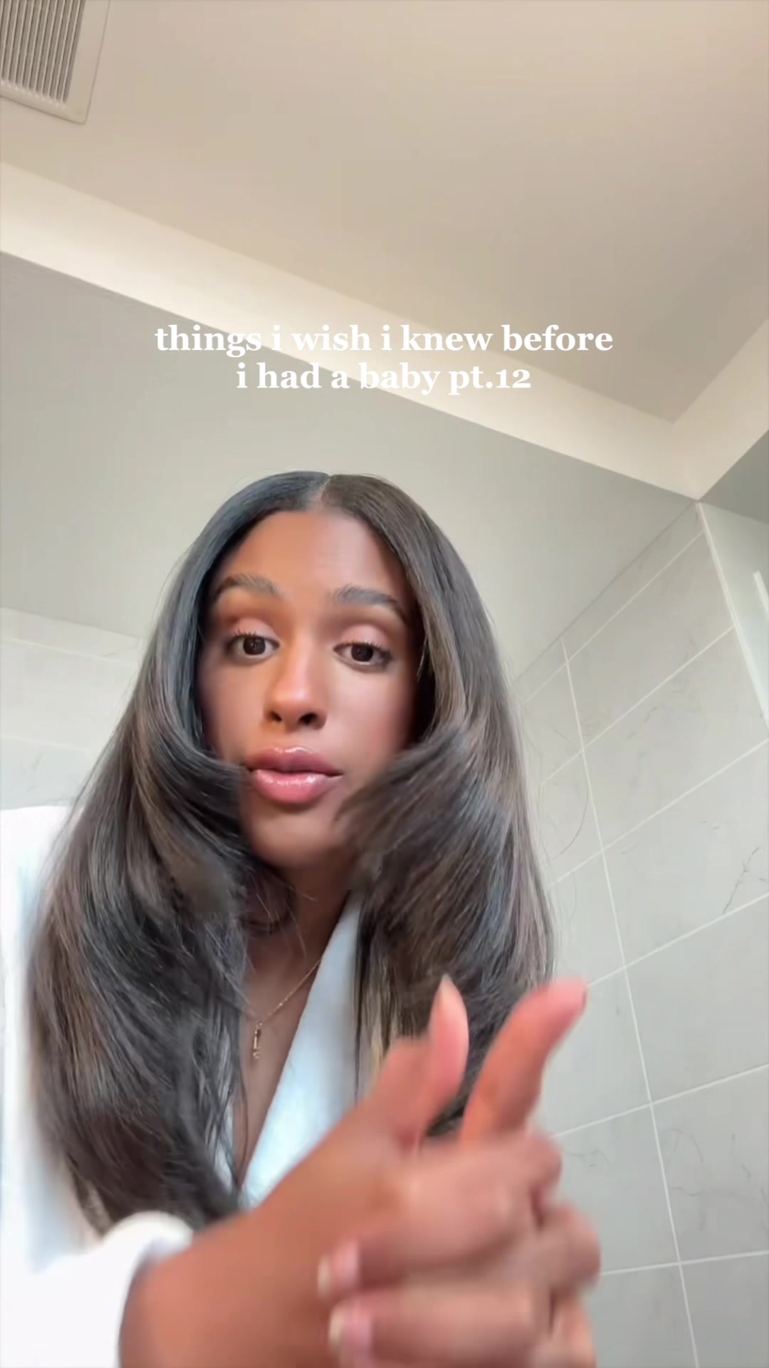 TikTok post by @heybriajones for VEGAMOUR. Caption reads: Excited to reunite with my edges 😌 @VEGAMOUR....