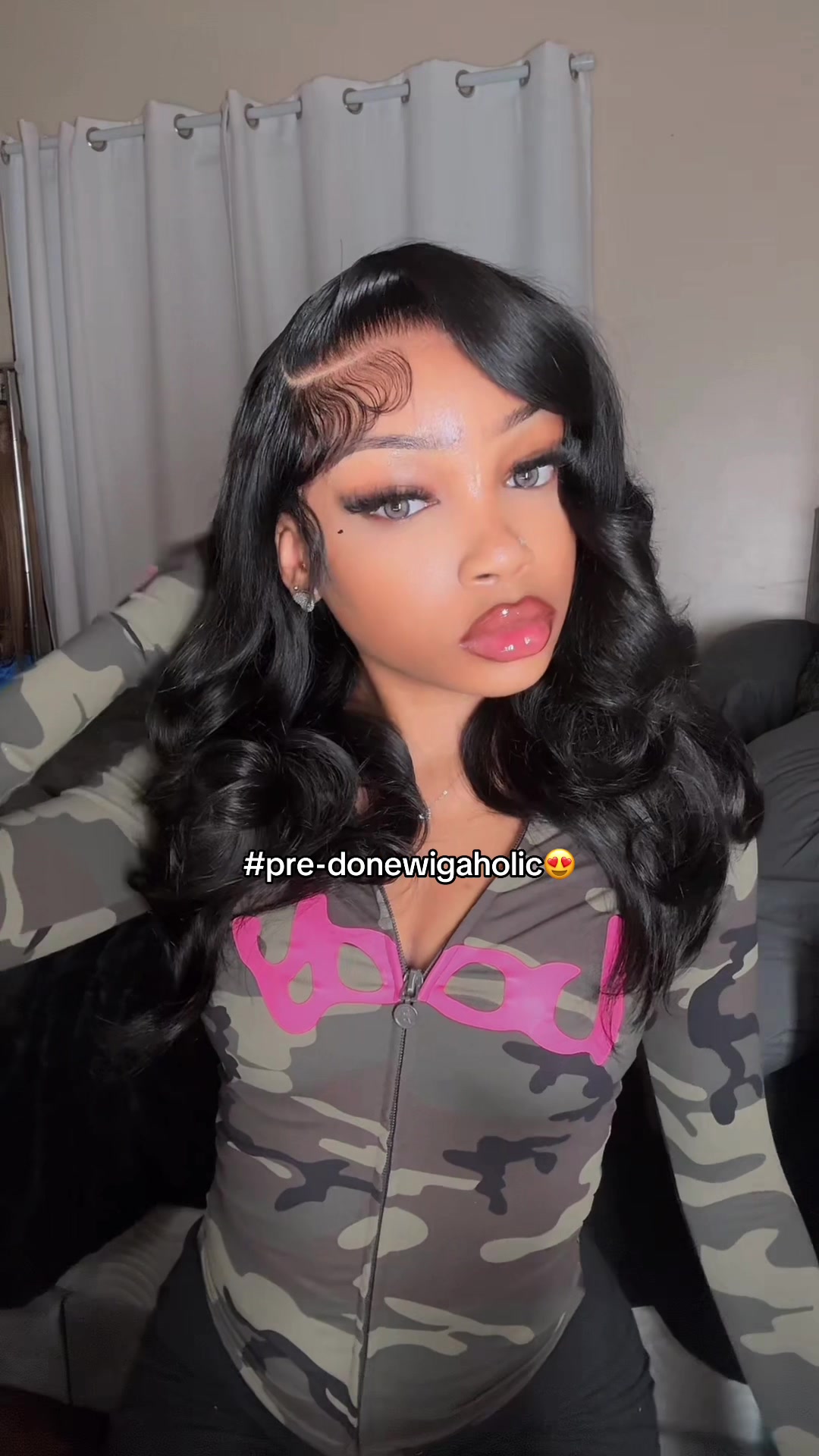 TikTok post by @star.milan for Mscoco Hair. Caption reads: yes the wig came like this 🩷🔥@Mscoco Hair....