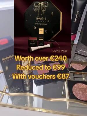 TikTok post by @debbiemurt40 for Kash Beauty. Caption reads: KASH Beauty Advent Calendar 2026 , sale ends 5th....