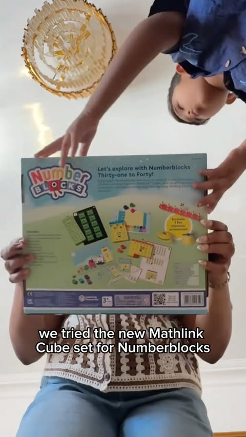 Instagram post by @aayashs_world for Learning Resources. Caption reads: [...] Activity Set Numberblocks 31–40 by....
