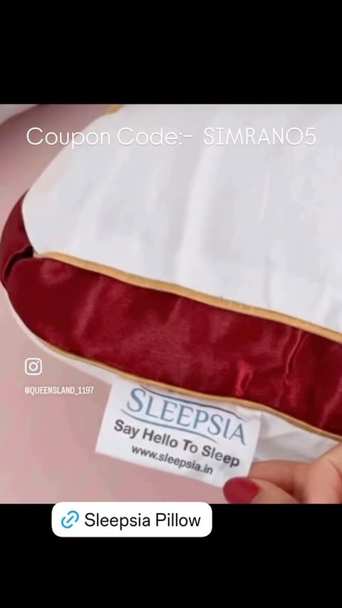 Instagram post by @queensland_1197 for Sleepsia. Caption reads: Want a comfortable sleep💓✅!! But sleepsia....