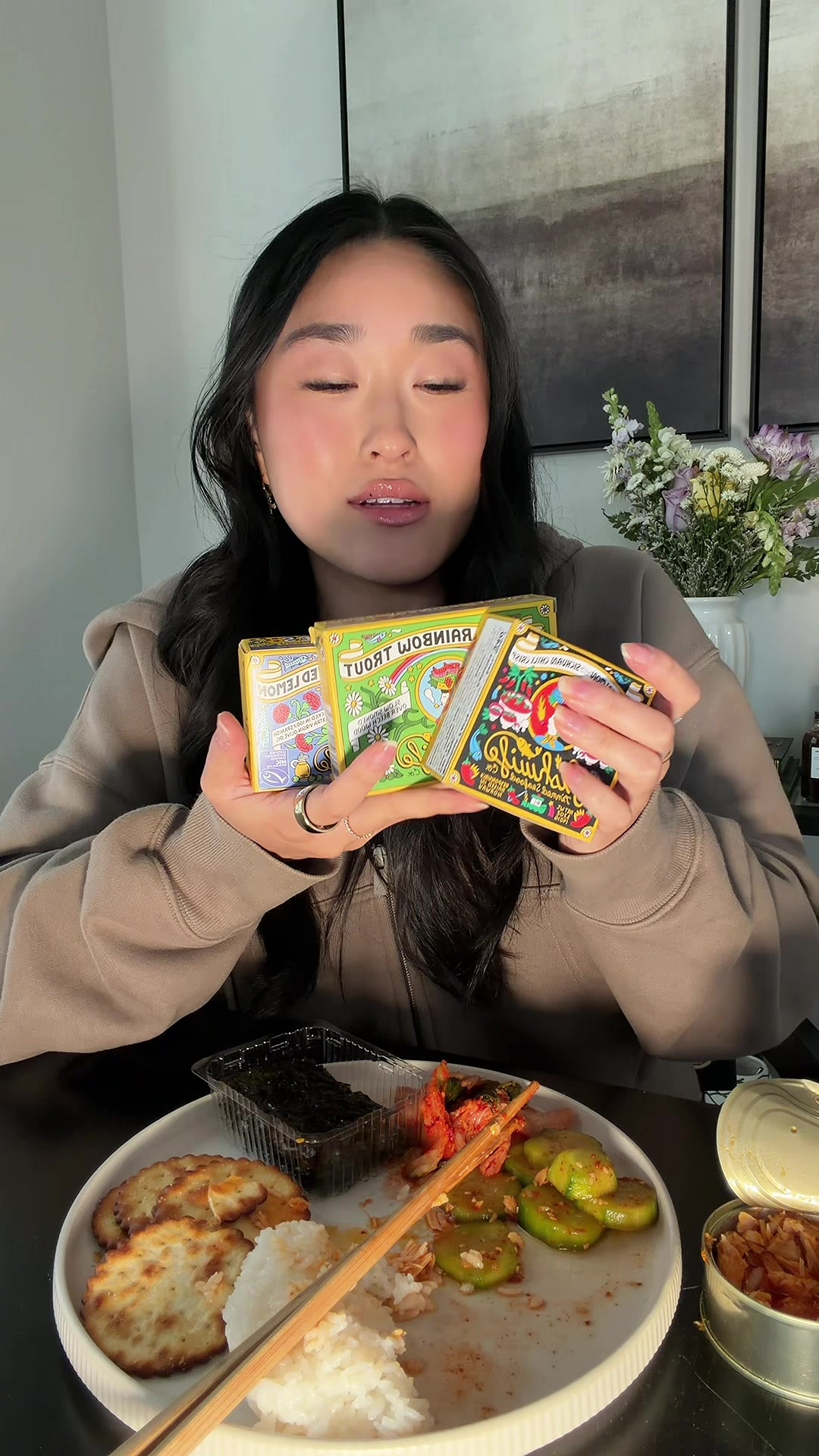 TikTok post by @jenniesuk for Fishwife. Caption reads: FINALLY trying @Fishwife and it was delish!! I’m a....