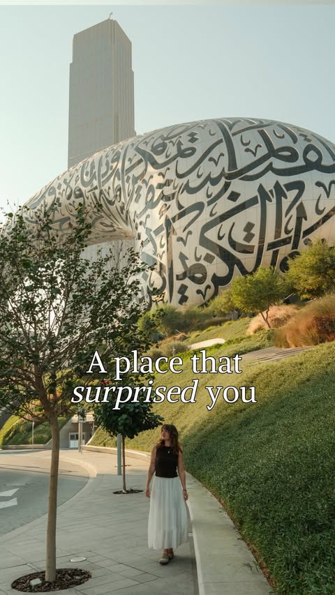 Instagram post by @thechaosdiaries for Visit Dubai. Caption reads: ad 🌸 Name a place you’ve travelled that surprised....