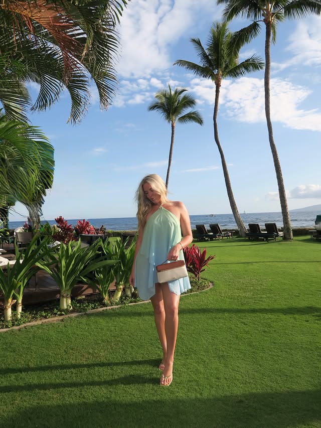 Instagram post by @avaawilsonnn for JW PEI. Caption reads: me & my @jwpei_official 👜✨🐚 #jwpeipartner.