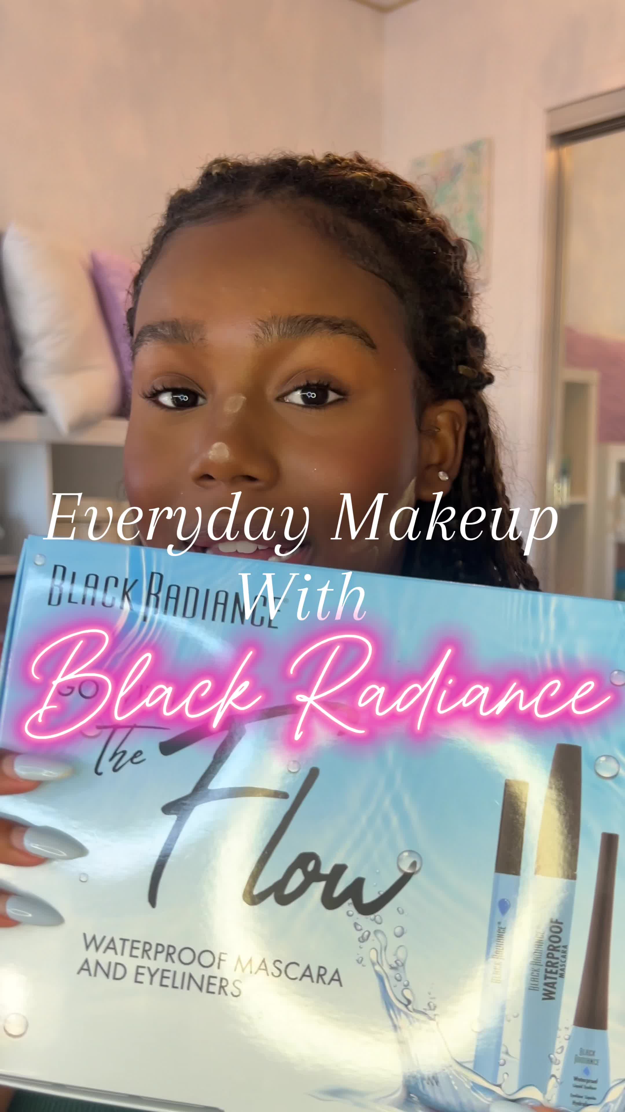 TikTok post by @dariadjohns for Black Radiance Beauty. Caption reads: Have this beautiful beat too with these products....