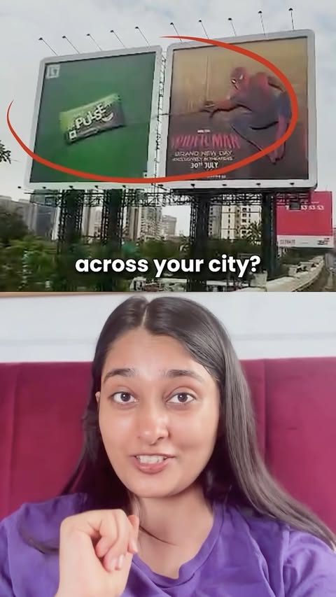 Instagram post by @marketingwithkeerthir for Pulse. Caption reads: The Pulse x Spider-Man campaign is not just big.....