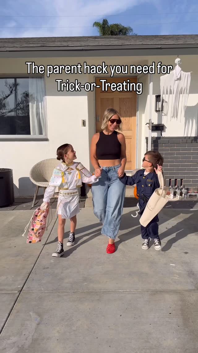 Instagram post by @haveakidtheysaid for Life360. Caption reads: Halloween hack for parents: set up a....