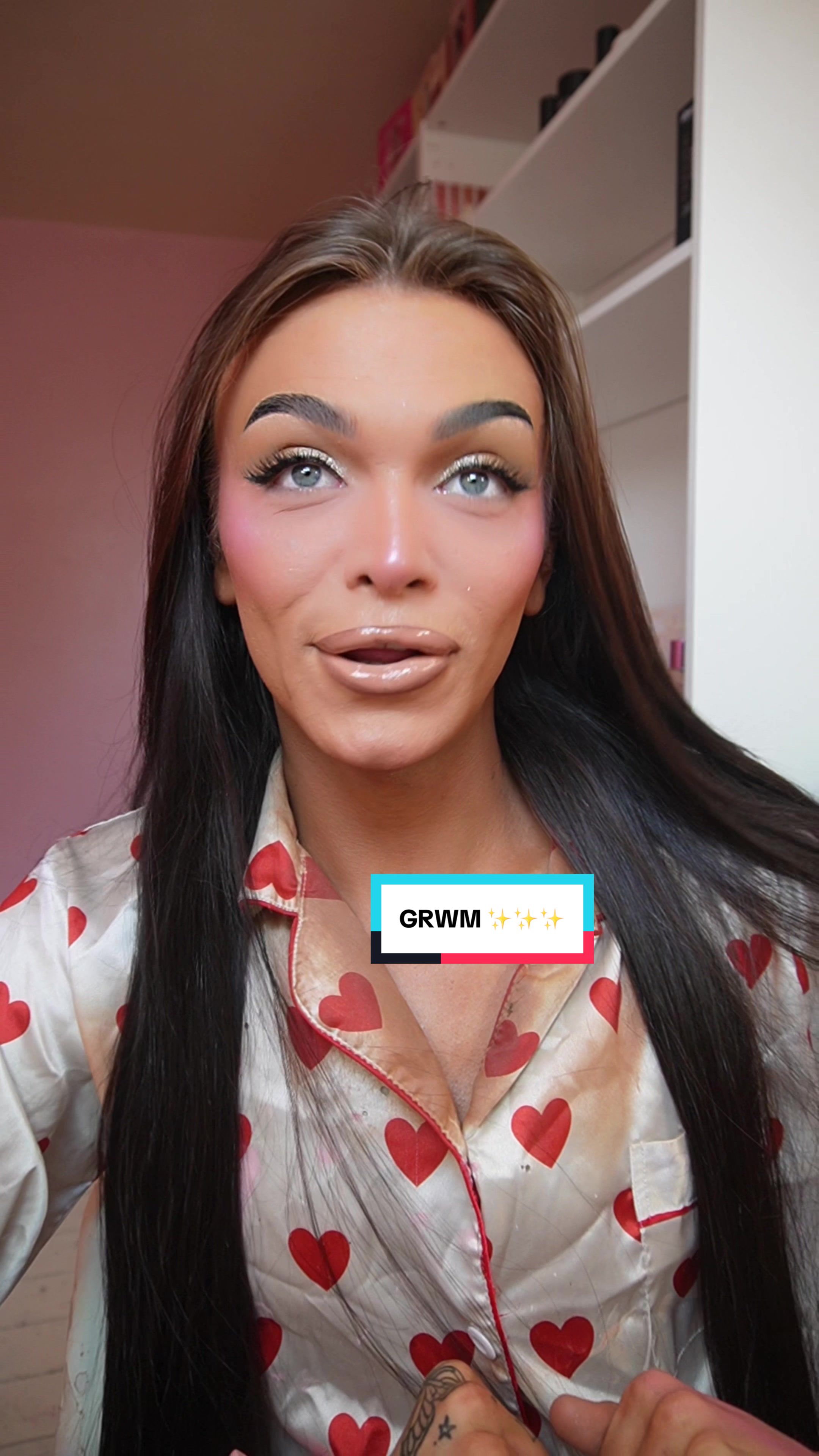 TikTok post by @psmakeup21 for Fenty Beauty. Caption reads: The ingredients to a flawless base 😍 @bbold @Nip....