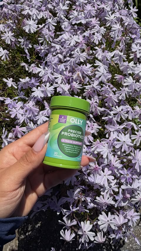 Instagram post by @iamvaleryalegria for OLLY. Caption reads: [...] Prebiotic with Stress Support from....