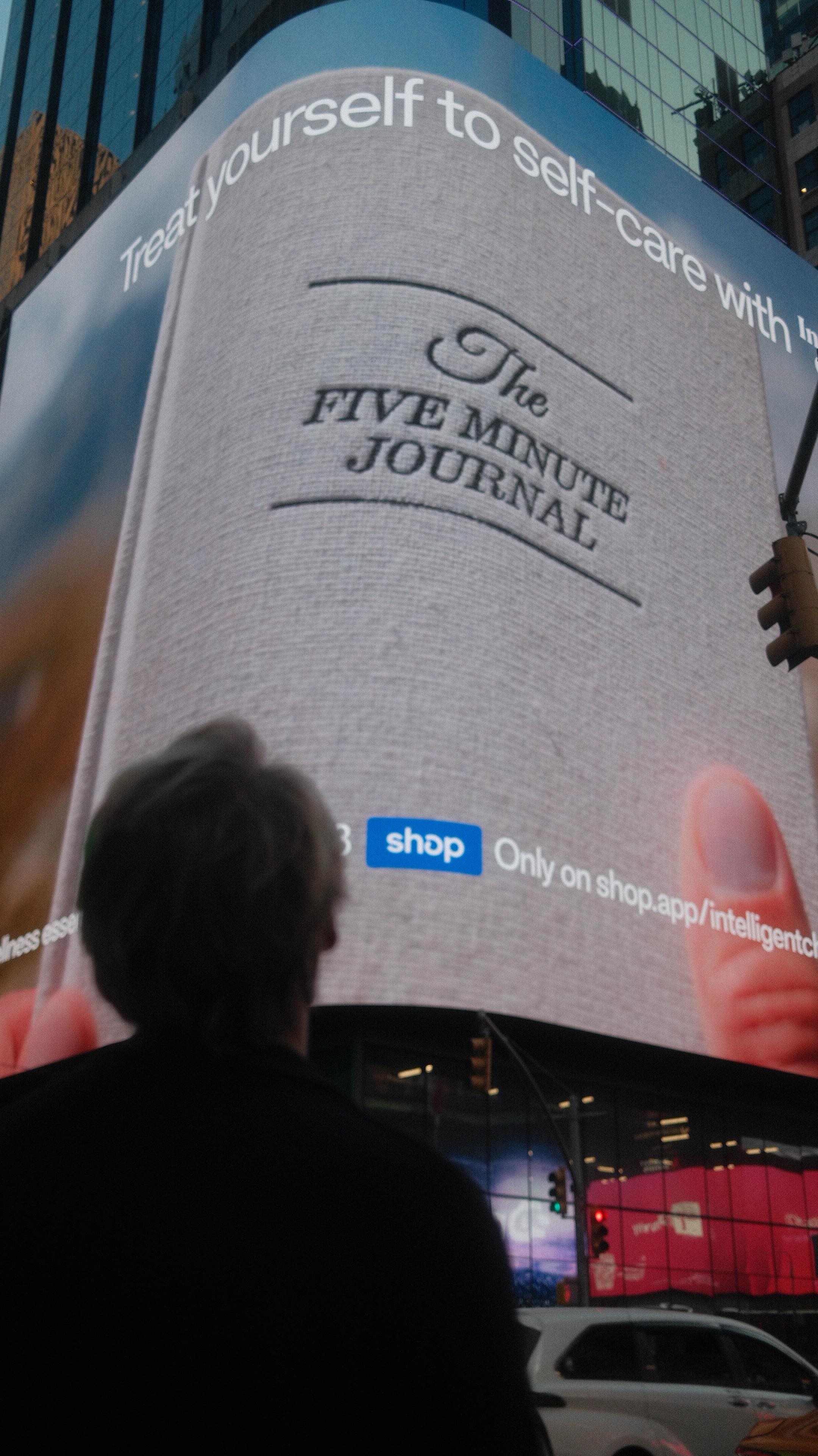 Instagram post by @alexikonn for Intelligent Change. Caption reads: Yesterday for 24 hours, the @fiveminutejournal lit....