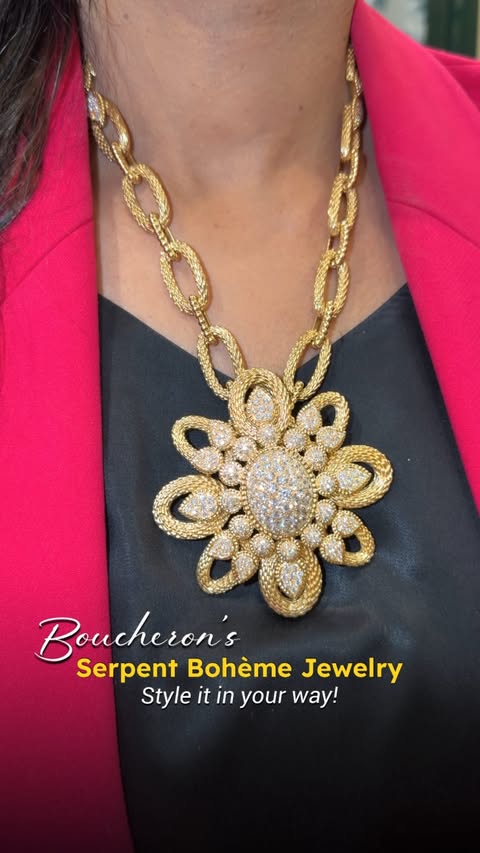 Instagram post by @thediamondtalk for Boucheron. Caption reads: RenuRecommends Boucheron @boucheron_bahrain....