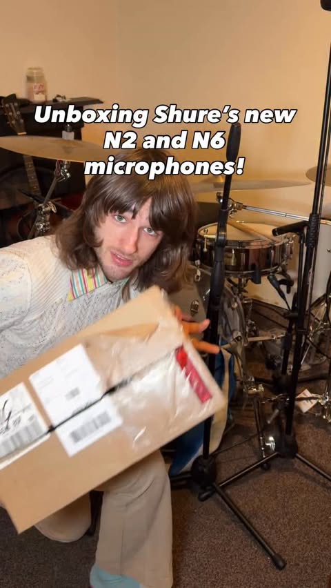 Instagram post by @perrydimension for Shure. Caption reads: Thank you Katy @shure for sending out these....