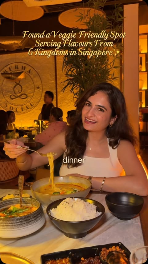 Instagram post by @escapewithanky for Singapore Travel Specialist by Dirgantara Fasa. Caption reads: A dinner that felt like a little escape ✨ Loved....