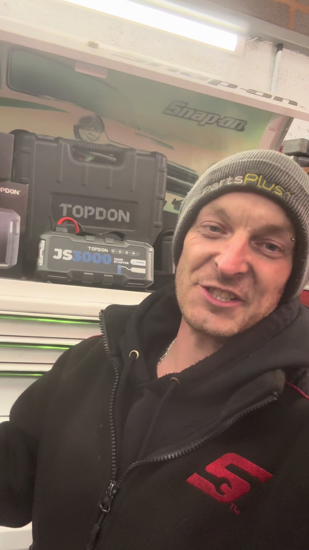 TikTok post by @kurtsimms for Topdon. Caption reads: Another mega but of equipment by Topdon 👌🏻😎. A....