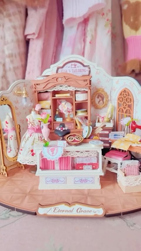 Instagram post by @shima.doll for Rolife. Caption reads: [...] House DIY 🧵🪡🎀 (✿Kindly gifted by....