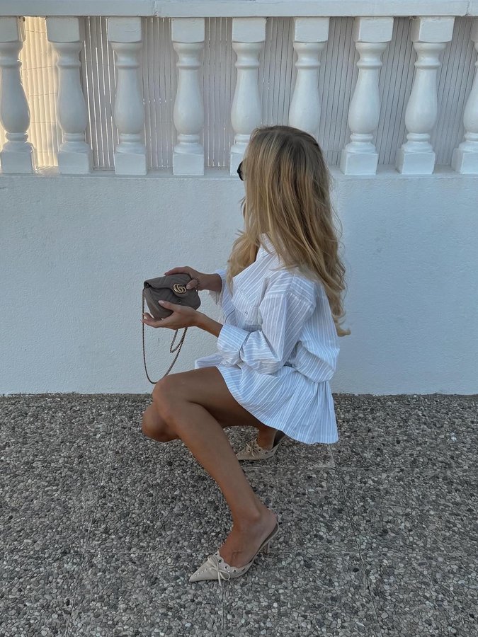 Instagram post by @tovaelneskog for VRG GRL. Caption reads: Advertisement @vrg.grl 🤍.