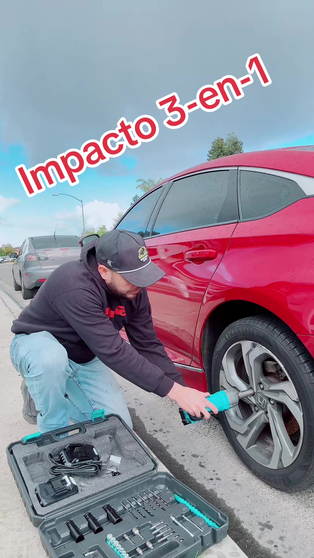 TikTok post by @diegoorozco59 for Seesii. Caption reads: [...] #impact #cordlessimpactwrench #@SEESII Tools.