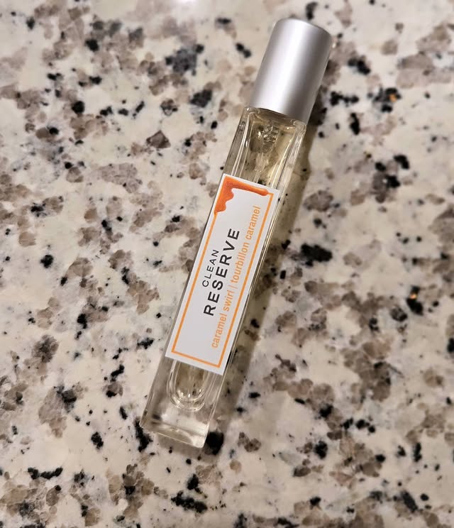 Instagram post by @teearoundtown for CLEAN BEAUTY COLLECTIVE. Caption reads: Caramel Swirl pulls you right in with silky....