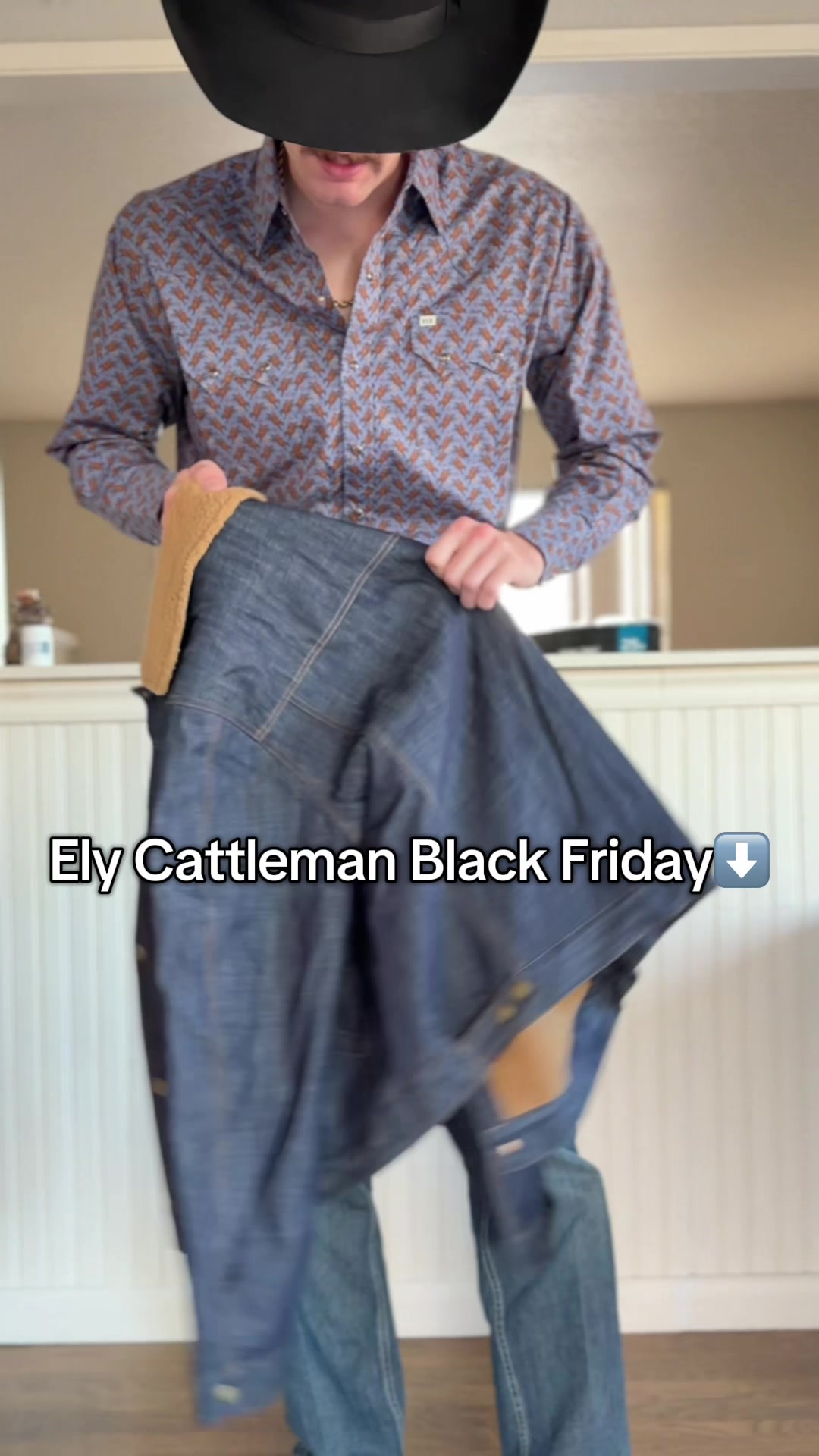 TikTok post by @coalkuzov for Ely Cattleman. Caption reads: @Ely Cattleman #fyp #westernwear #country [...].