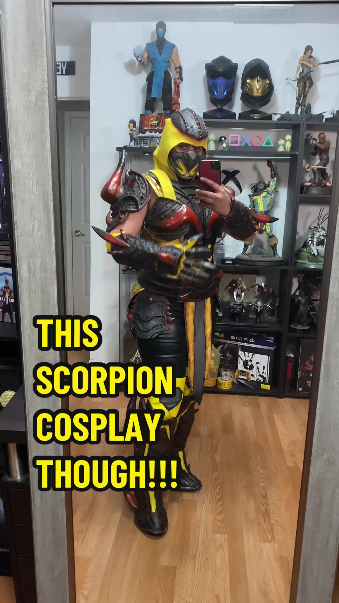 TikTok post by @justyeliz for Mortal Kombat. Caption reads: [...] of it ON!  @Warner Bros. Games @Mortal....