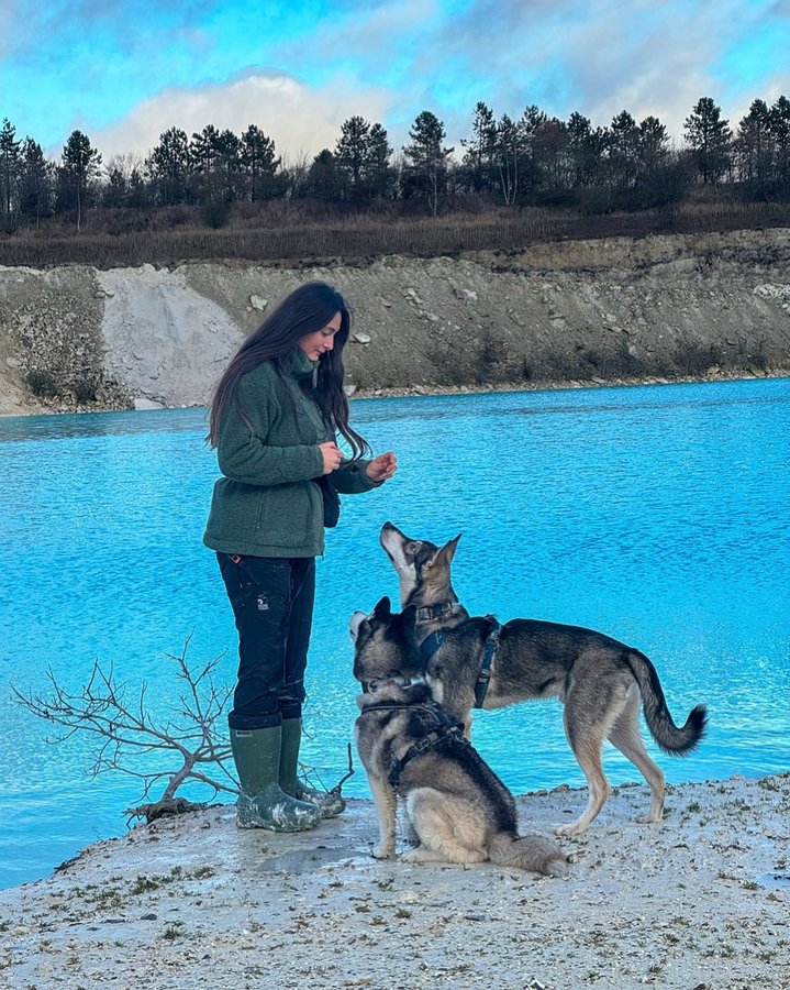 Instagram post by @siberian_snowtales for Astrid Wild. Caption reads: [...] 😎🎄

//Minna wool fleece gifted by....