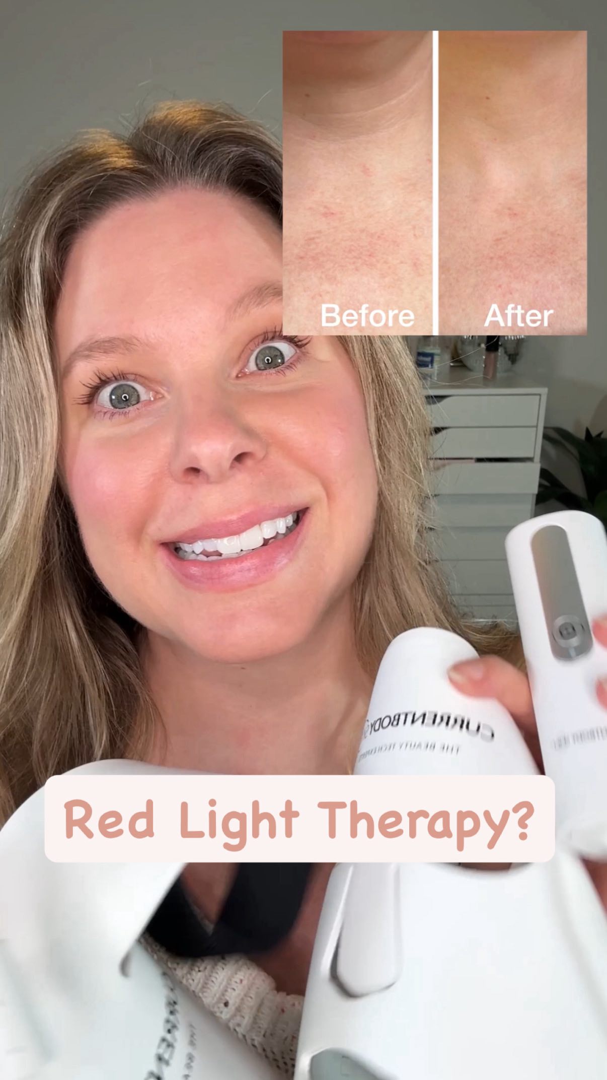 Instagram post by @juliarosemondbeauty for currentbody. Caption reads: I am absolutely blown away with the results I’ve....