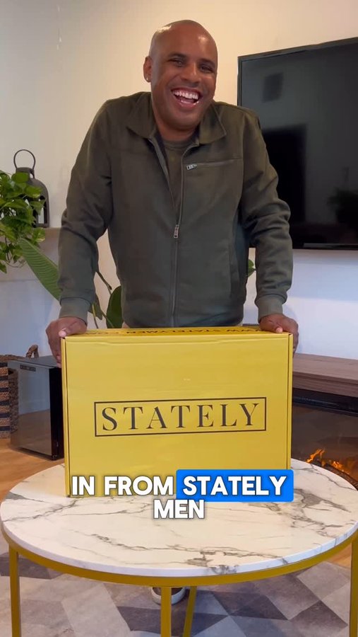 Instagram post by @thestyleguyla for Stately. Caption reads: [...] new here, you know how much I love....