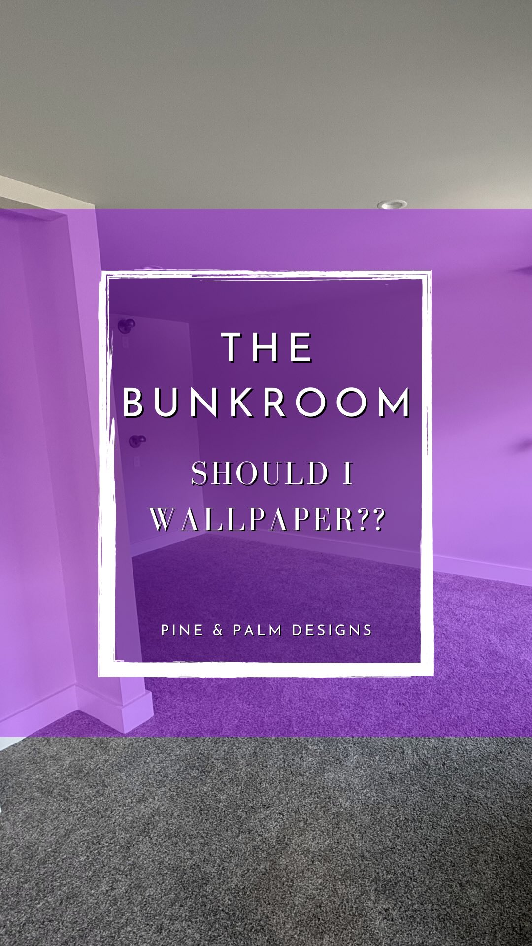 Instagram post by @pineandpalmdiy for Spoonflower. Caption reads: I am *IN LOVE* with this bunkroom!!! 

It’s SO....