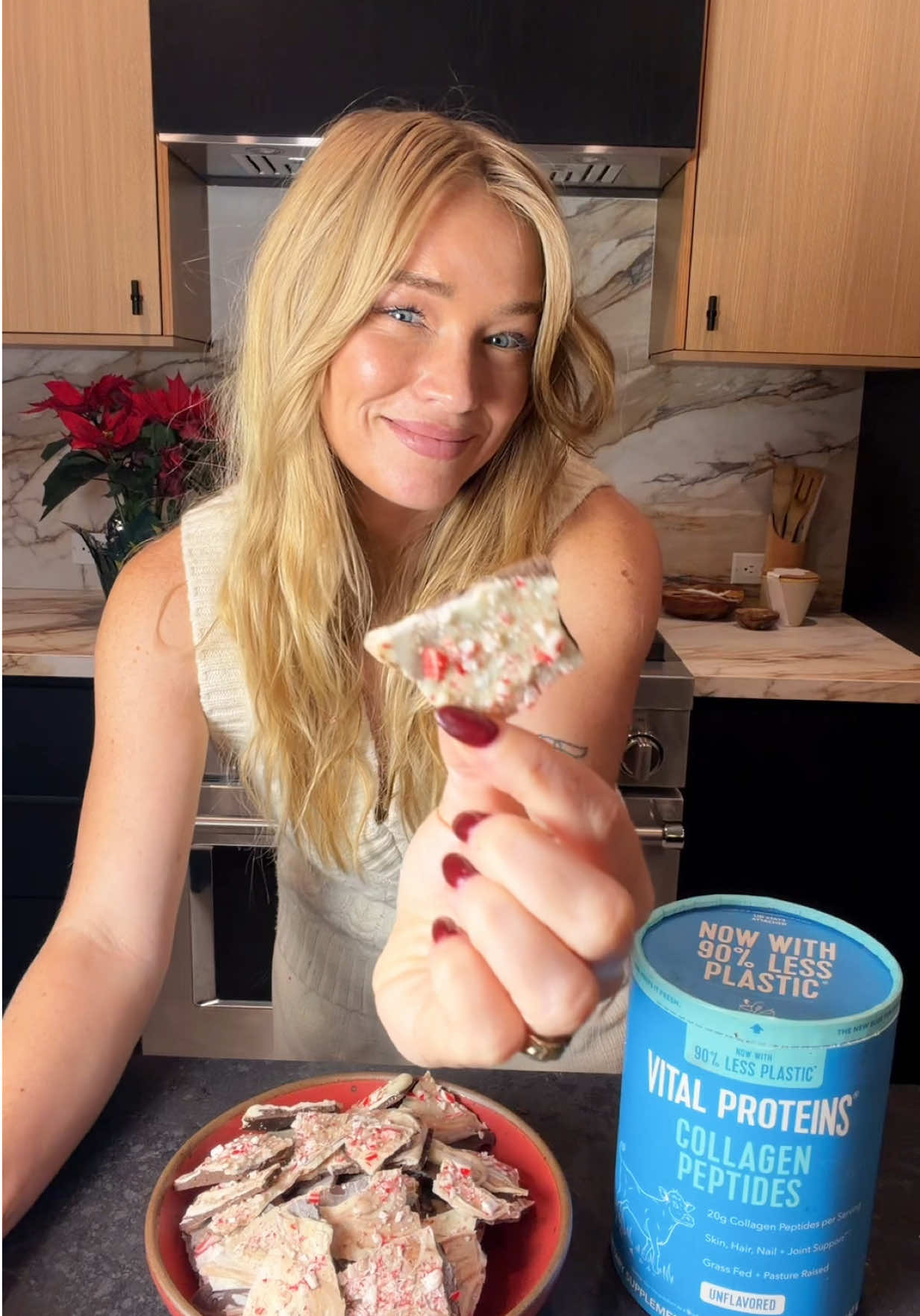 TikTok post by @alixtraeger for Vital Proteins. Caption reads: [...] collagen…I mean Christmas…with this @Vital....