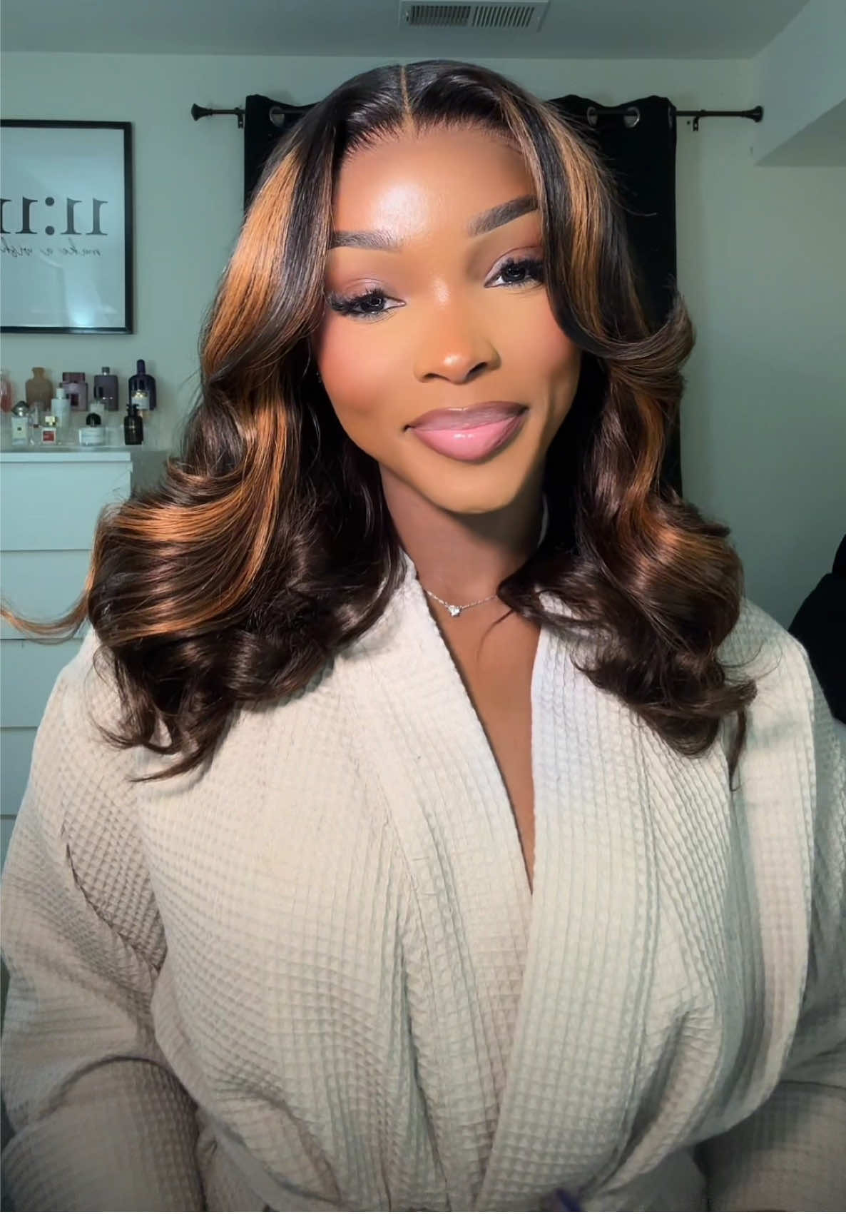 TikTok post by @claraakpe for Celie Hair. Caption reads: Obsessed 🔥😻 Hair @celiehair @Celie Hair Store....