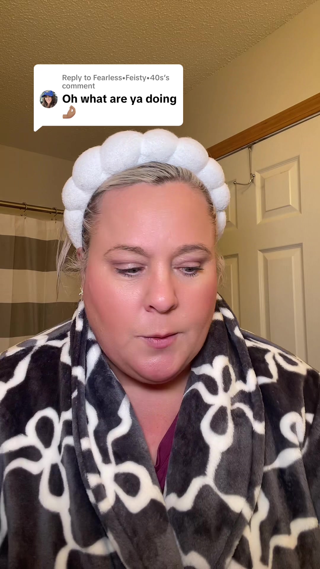 TikTok post by @heyitsmelann for Prequel Skin. Caption reads: Replying to @Fearless•Feisty•40s  So many of you....