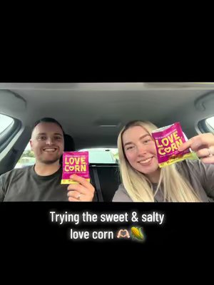 TikTok post by @laana_jade for LOVE CORN. Caption reads: These are a great on the go snack! @LOVE CORN UK....