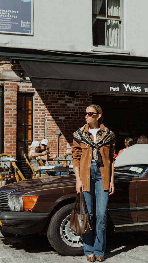 Instagram post by @annieculbertson for Shopbop. Caption reads: [...] of jeans, a tee, and a layering piece....