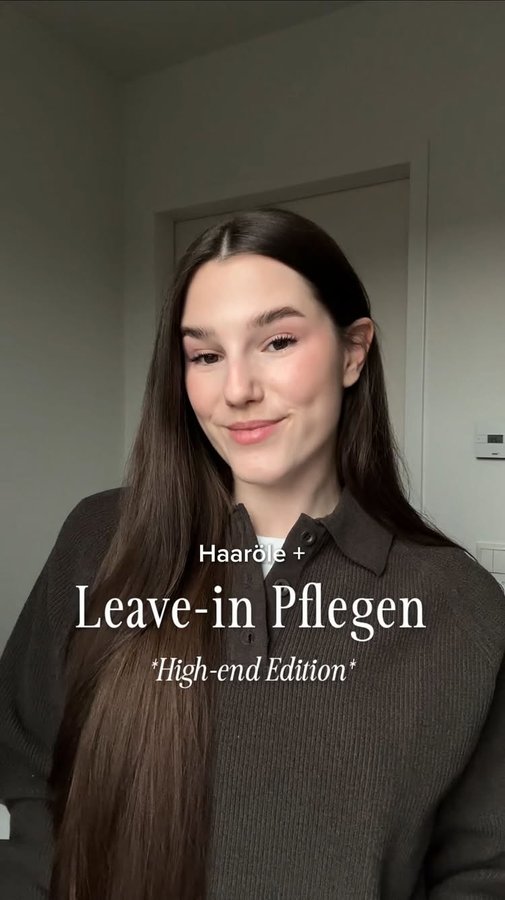 Instagram post by @lauraspiessmacher for Hairlust. Caption reads: High-end Leave-in pflegen + Haaröle 🔗 
•
*Werbung....