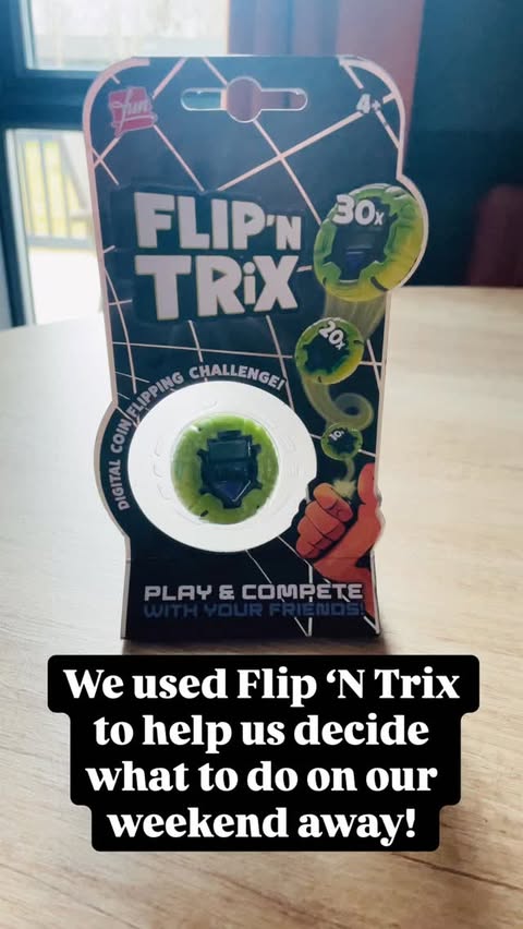 Instagram post by @ourtripswithtwo for Wire PR. Caption reads: AD We spent the weekend trying out Flip ‘N Trix to....