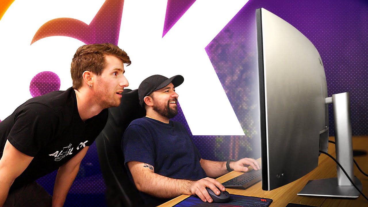 YouTube post by @LinusTechTips for Dbrand. Caption reads: The WORLD’S ONLY 52” 6K Monitor.