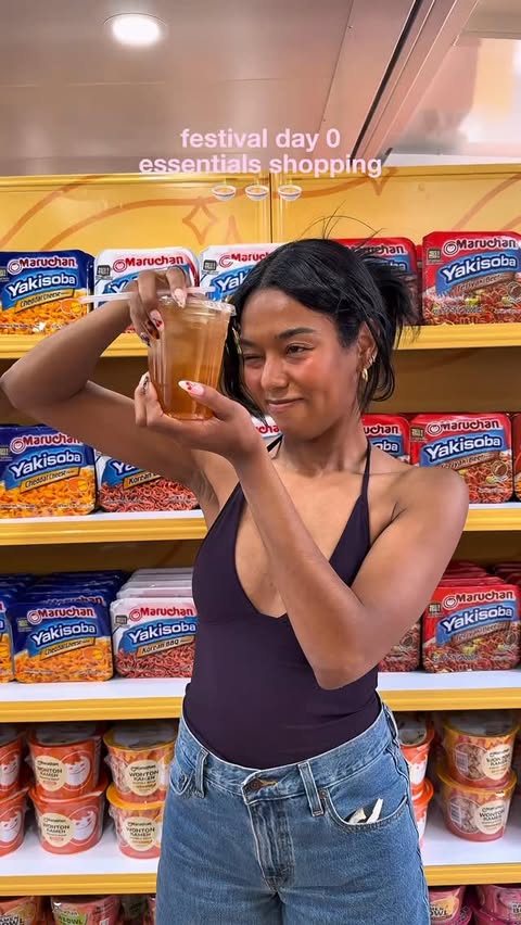 Instagram post by @adriannasmiles for Maruchan. Caption reads: [...] waiting for you. you’re welcome. #ad....
