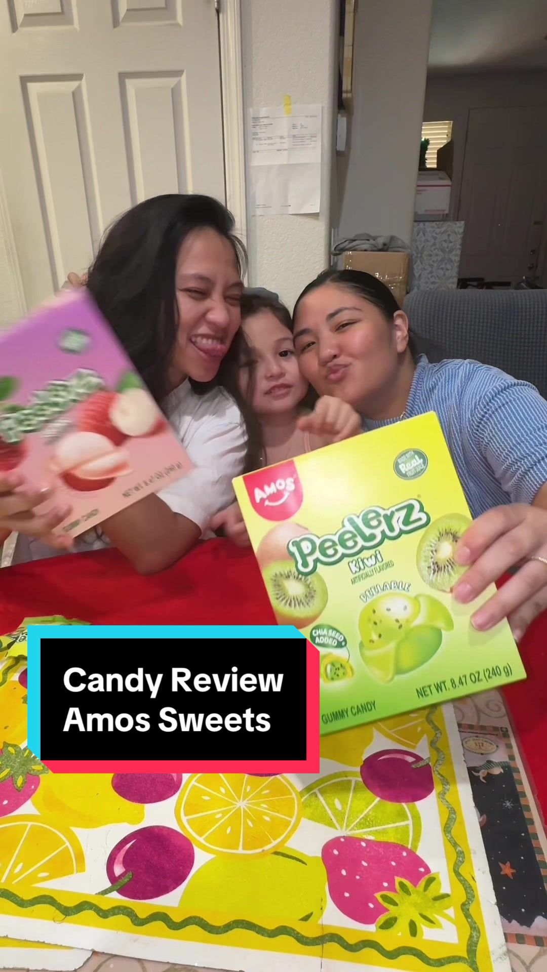 TikTok post by @kitkatvales for Amos Sweets. Caption reads: @Amos Sweets is our absolute favorite [...].