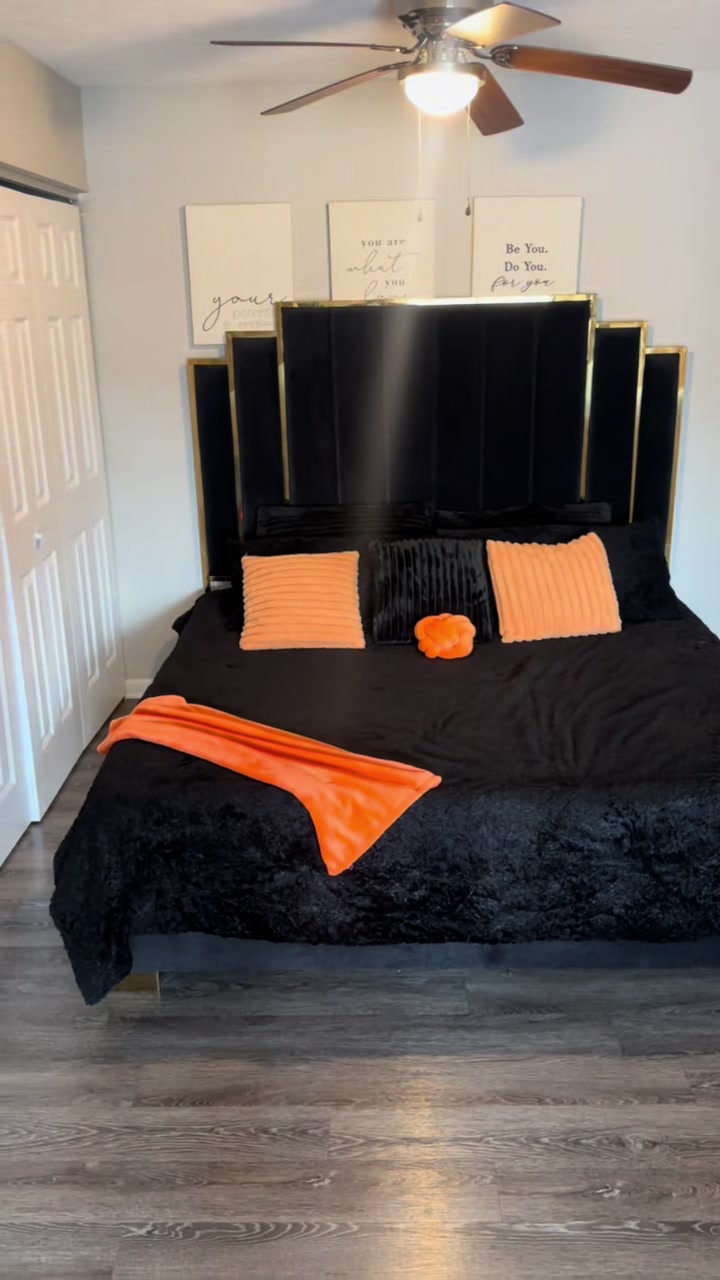 TikTok post by @stylebycarlita for Amerlife. Caption reads: This bed is a master piece @Amerlife....