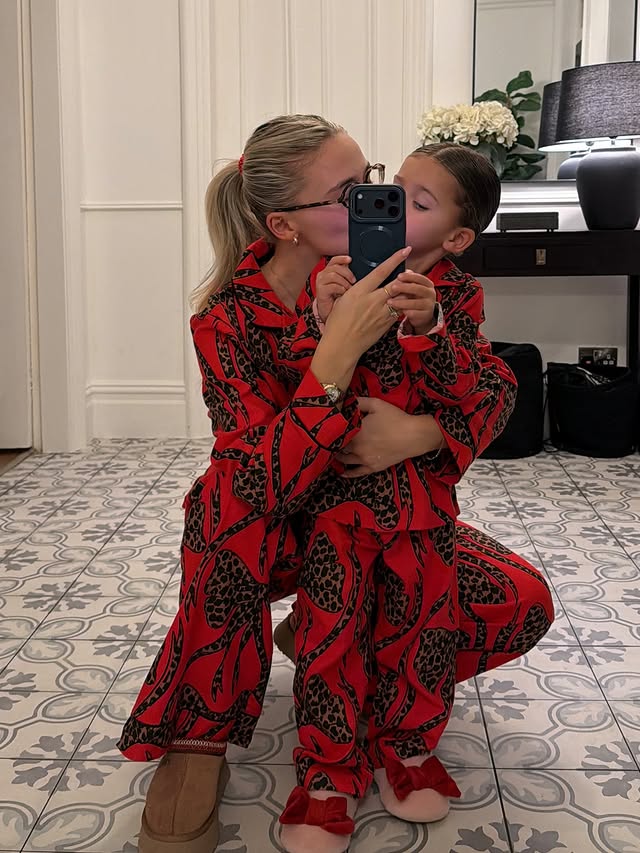 Instagram post by @hattiebourn for Never Fully Dressed. Caption reads: girls night in🎀♥️✨.