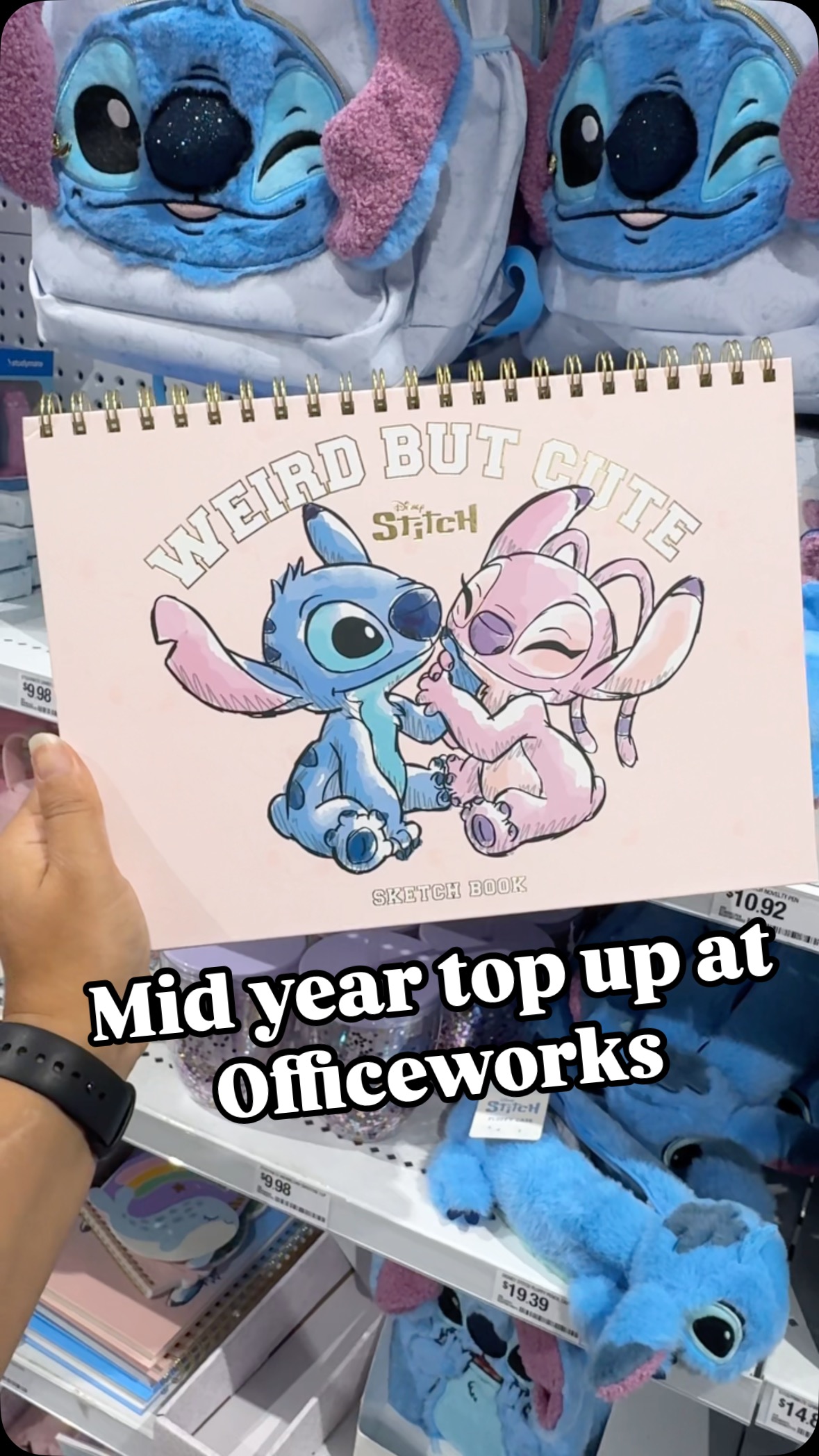 Instagram post by @bargain.boss for Officeworks. Caption reads: I always thought school stationery was bought at....