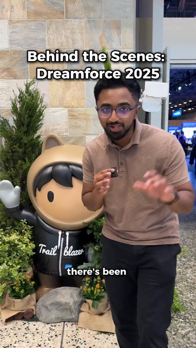Instagram post by @sajjaad.khader for Salesforce. Caption reads: [...] up my very first Dreamforce as a....