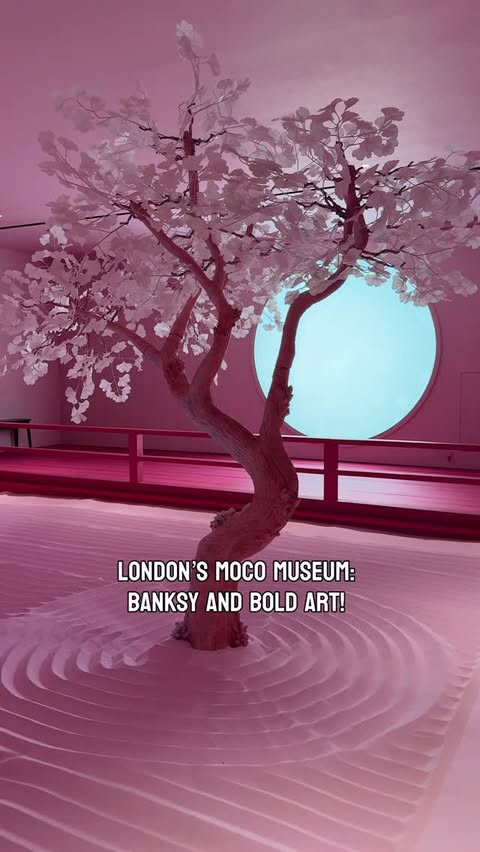 Instagram post by @london.fun.hub for Moco Museum. Caption reads: AD | @mocomuseum is London’s bold modern &....