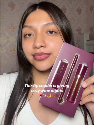 TikTok post by @crystalgz0 for Glamlite Cosmetics. Caption reads: This shade was made for autumn nights 🍂🍷....