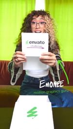 Instagram post by @em0n33y for Envato. Caption reads: [...] This was so much fun tho! Thank you Envato....